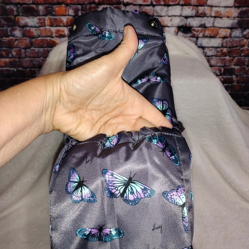 Lug Yacht Carry-All Tote Bag Travel  Butterfly Grey OBO - Picture 4 of 13